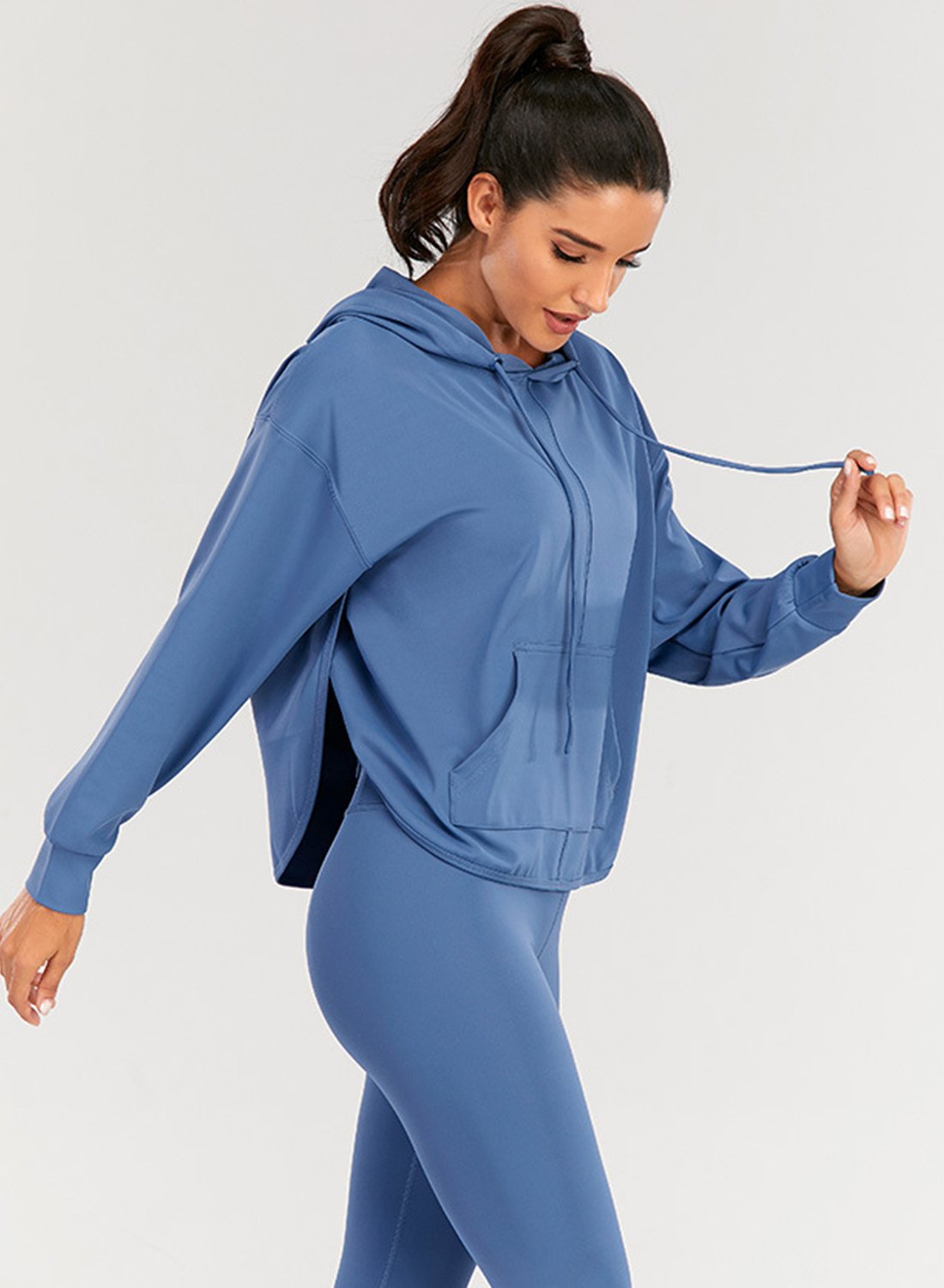 Long Sleeve Women Pocket Casual Sport Hoodie