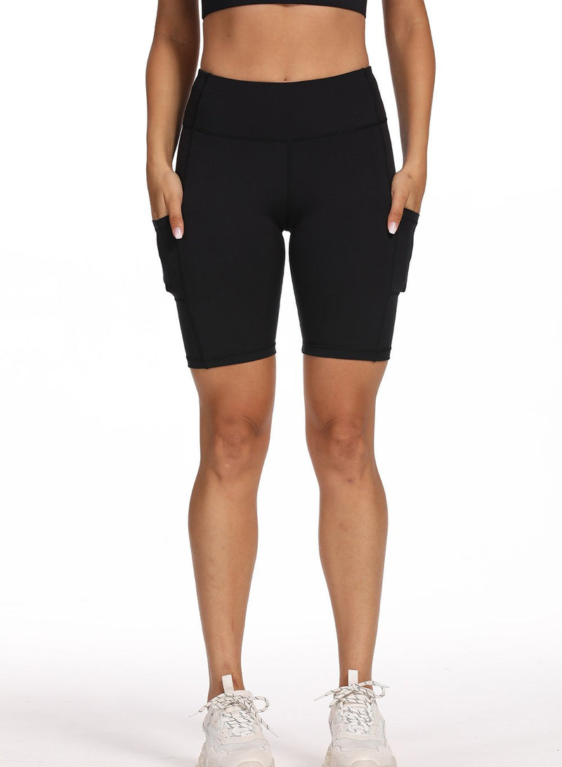 Women Solid Seamless Sports Shorts