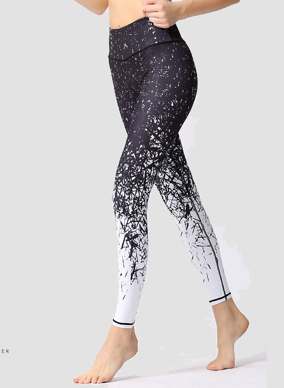 Special Butterfly Peacock Natural Print Women Sports Leggings