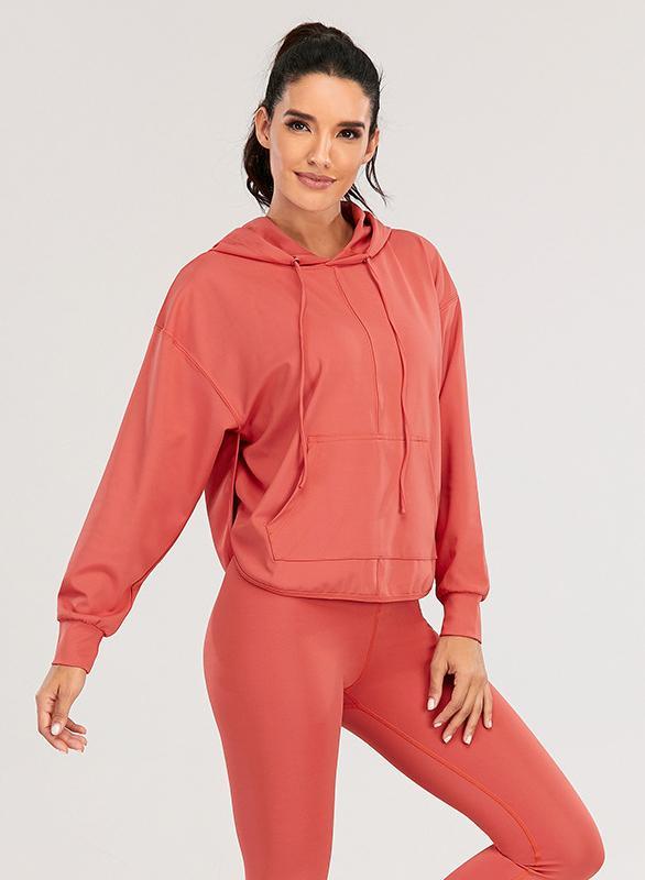Long Sleeve Women Pocket Casual Sport Hoodie
