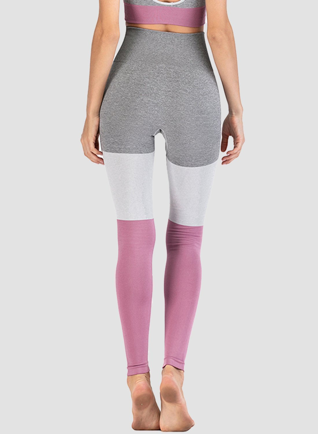 Three-tone Seamless Ultra Soft High Waisted Yoga Leggings-JustFittoo