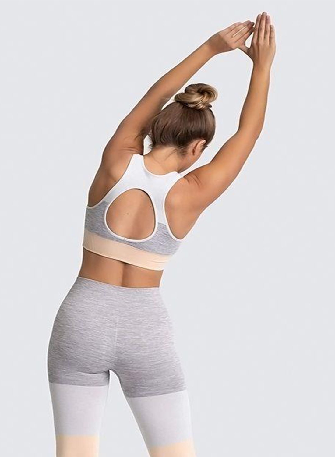 Fittoo Gym Seamless Leggings Three-tone Breathable Women Leggings