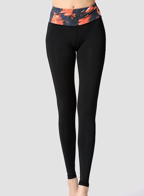 Solid Color Women Black Sports Leggings