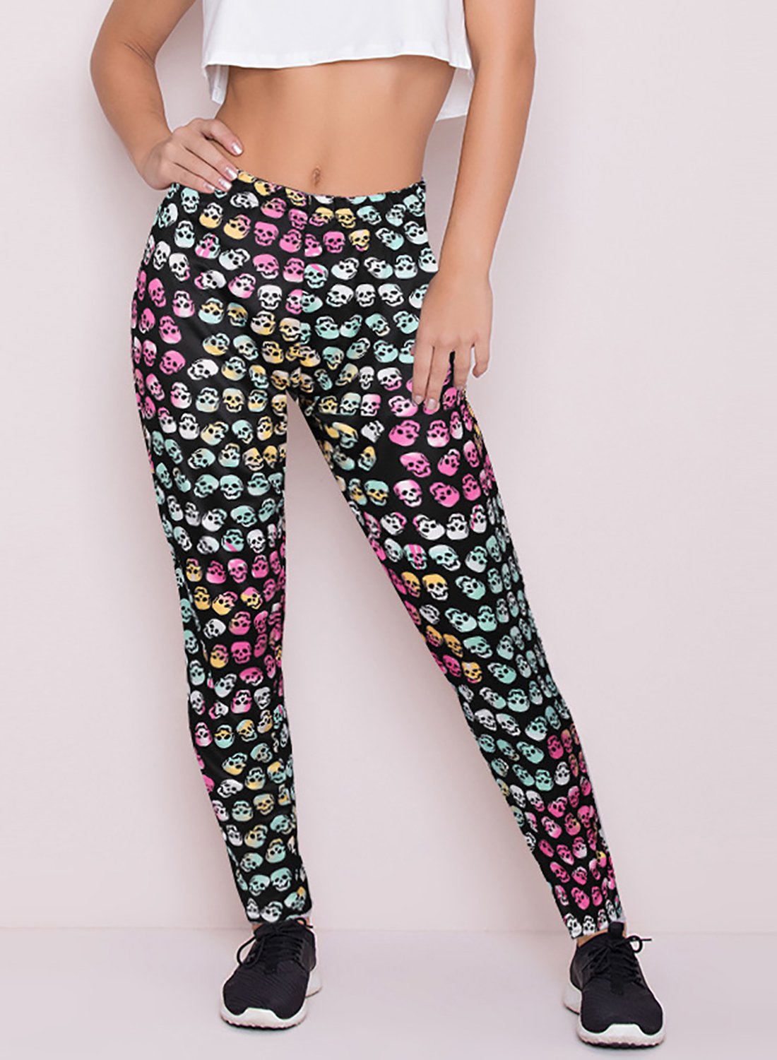 Fittoo Halloween Pop Fit Leggings Casual Printed Pumpkin Ghost Skull