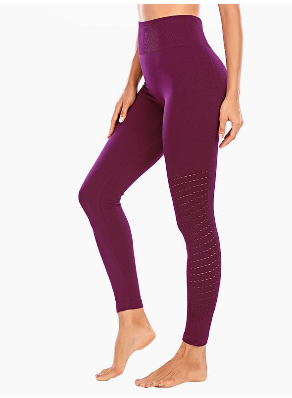 High Quality Solid Women Breathable Running Sports Leggings-JustFittoo