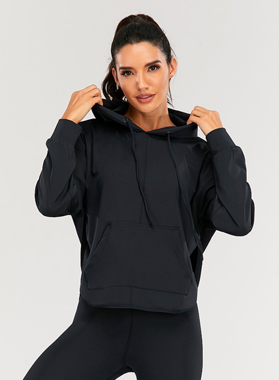 Long Sleeve Women Pocket Casual Sport Hoodie