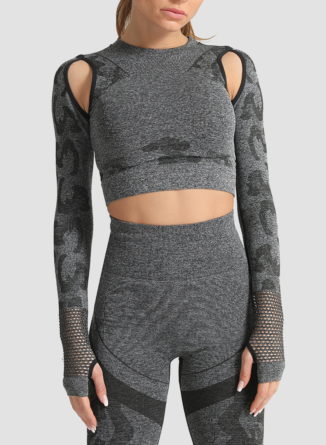 Breathable Camo Bare Shoulder Top