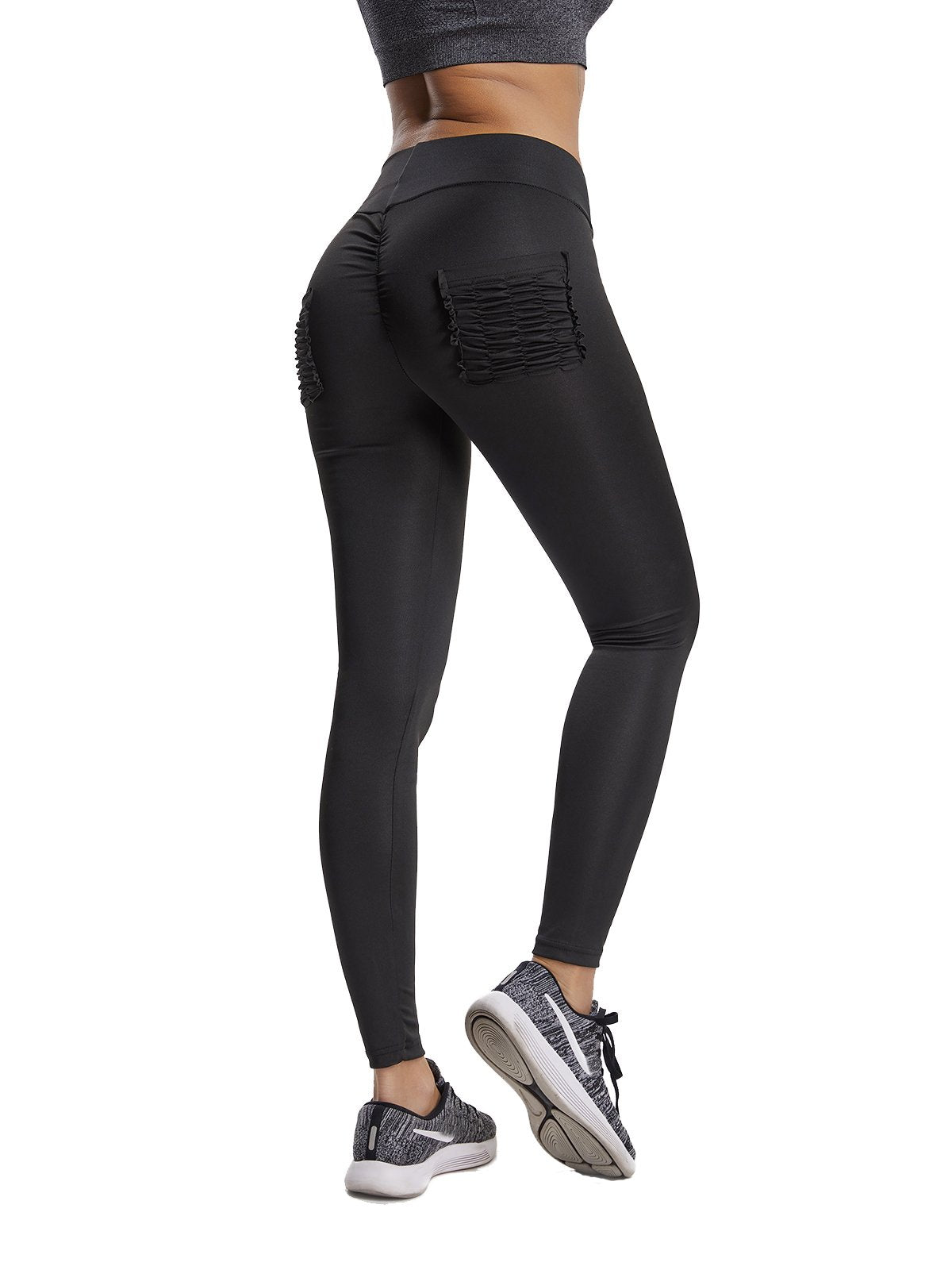 Solid High Waist Workout Yoga Pants-JustFittoo