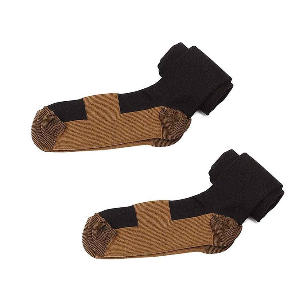 FITTOO Compression Socks Medical Foot Care Sleeve for Men & Women - Copper Ankle and Arch Support, Graduated Sport Stockings, Circulation and Recovery