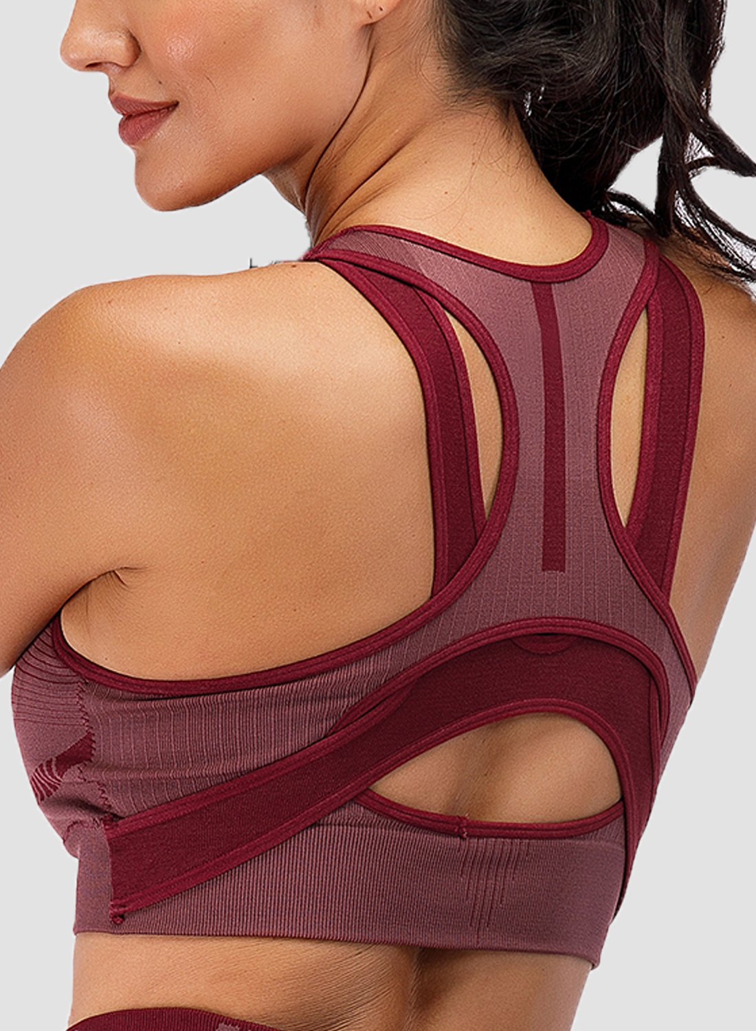 Gradient Change Women Sports Bras Seamless Tops
