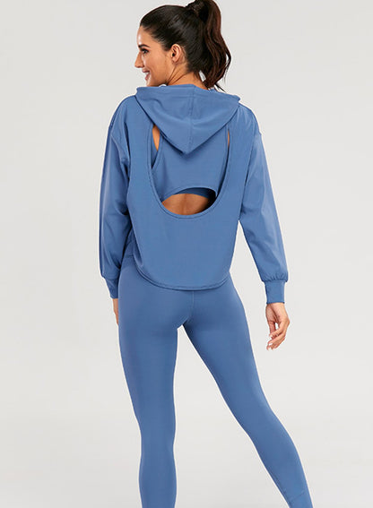 Long Sleeve Women Pocket Casual Sport Hoodie