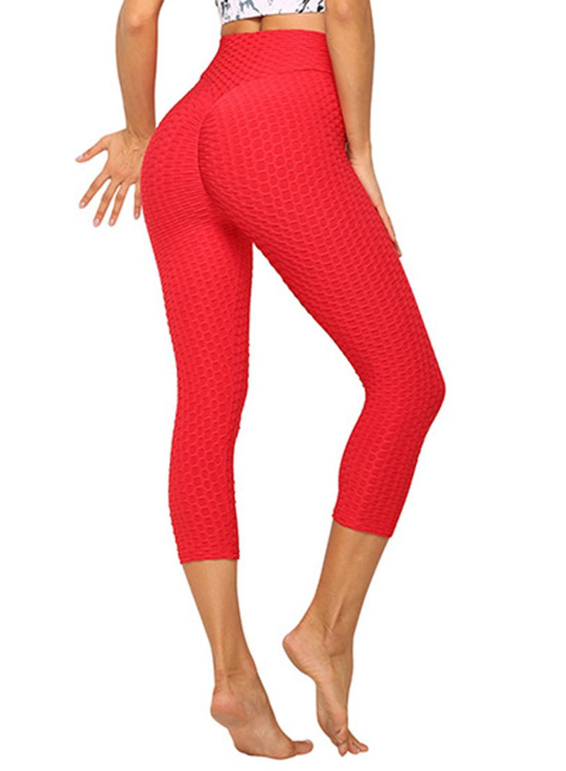 Form Fitting Textured Soft Workout Capris