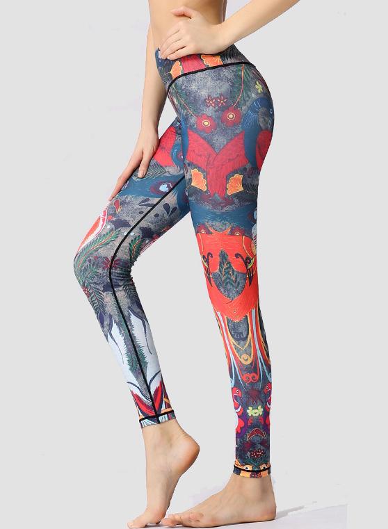 Special Butterfly Peacock Natural Print Women Sports Leggings
