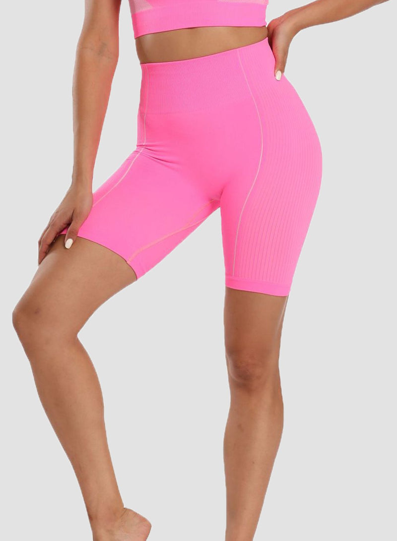 Multiple Solid Color Seamless Women Sports Shorts