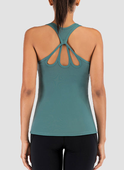 Women Special Back Cross Design Sports Tops