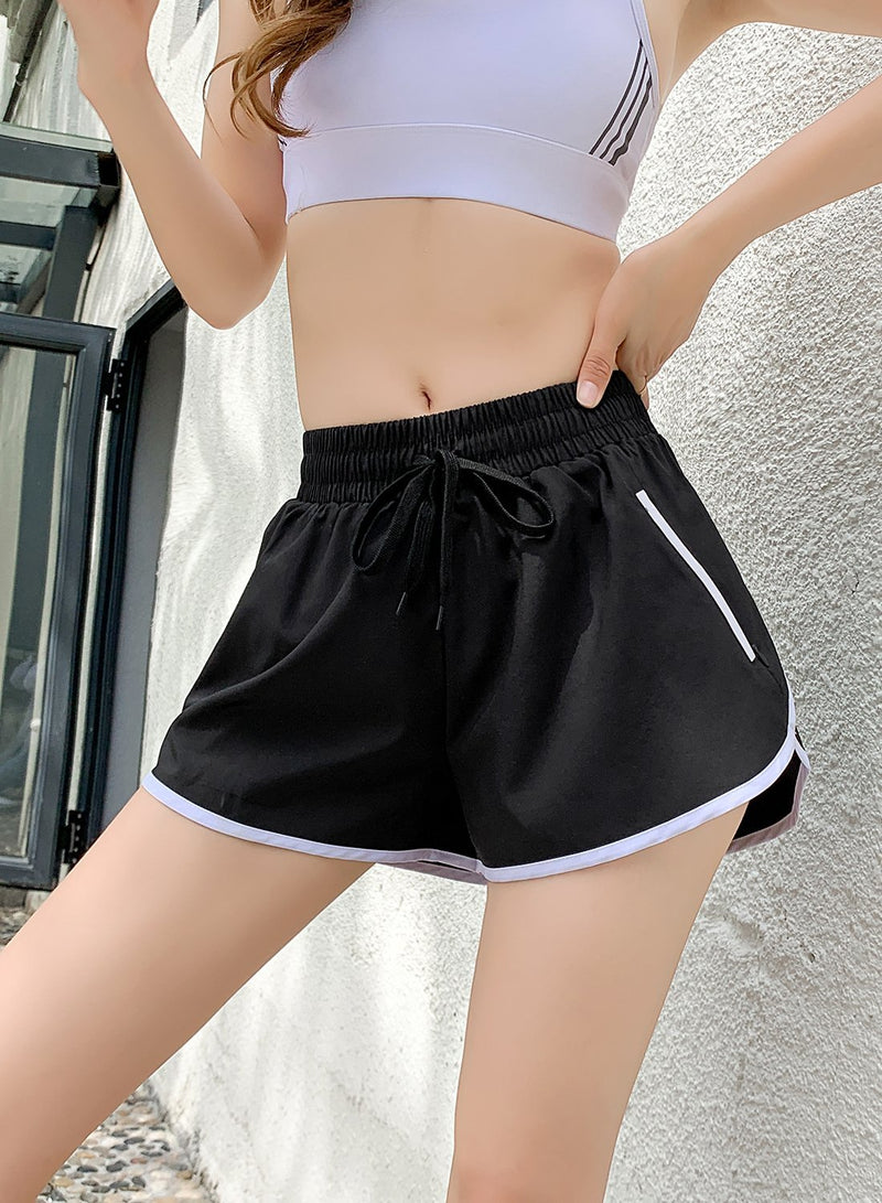 Faux Two-piece Sports Security Shorts