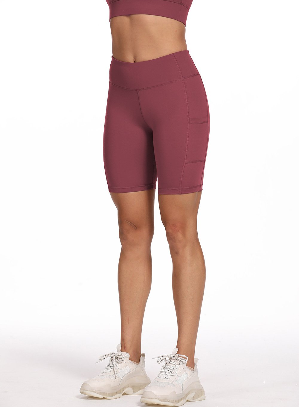 Women Solid Seamless Sports Shorts