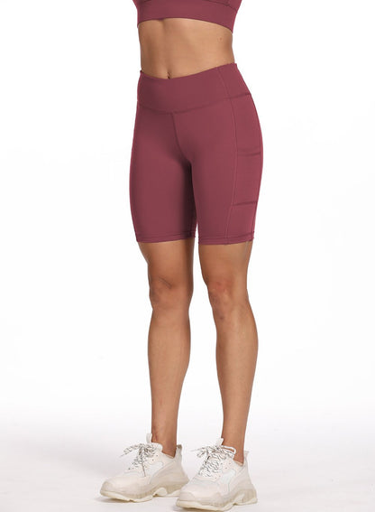 Women Solid Seamless Sports Shorts