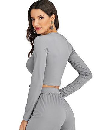 Women Casual Long Sleeve Yoga Top