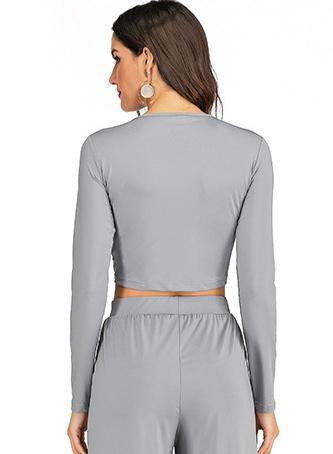 Women Casual Long Sleeve Yoga Top