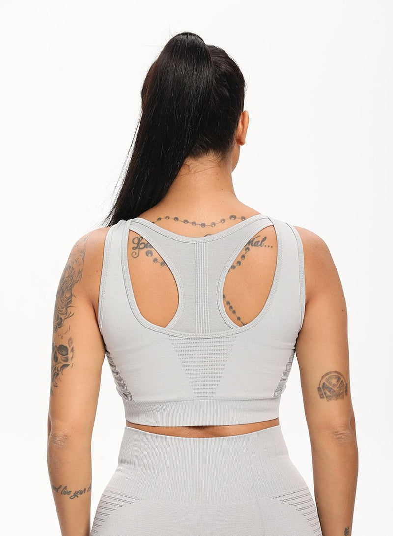 Solid Push-up Women Running Sports Bra