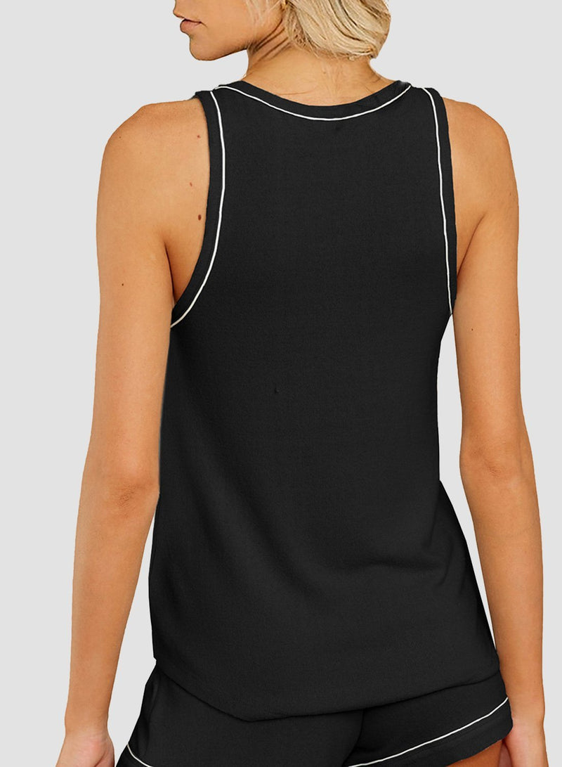 V-neck Comfy Breathable Vest and Shorts