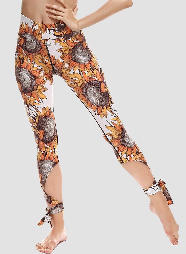 Special Nature Print Women Sport Ballet Leggings-JustFittoo