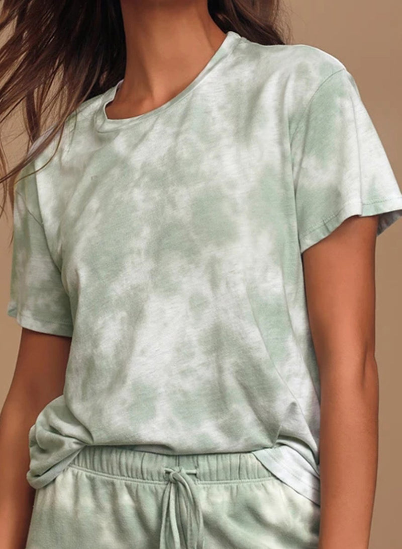 Tie-dyed Light Elasticated Waistband T-shirt and Pants