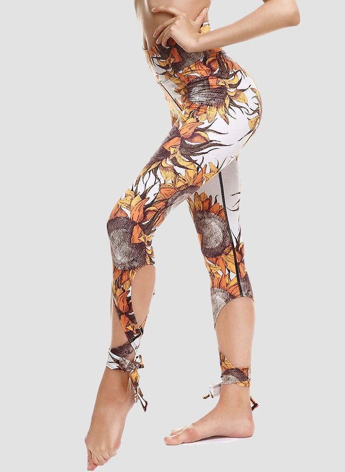 Special Nature Print Women Sport Ballet Leggings-JustFittoo