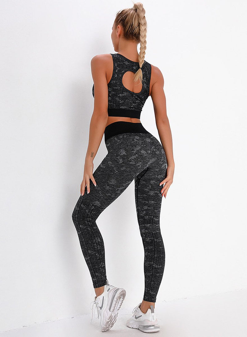 Seamless Sports Bra and Legging Three Pieces Set-JustFittoo