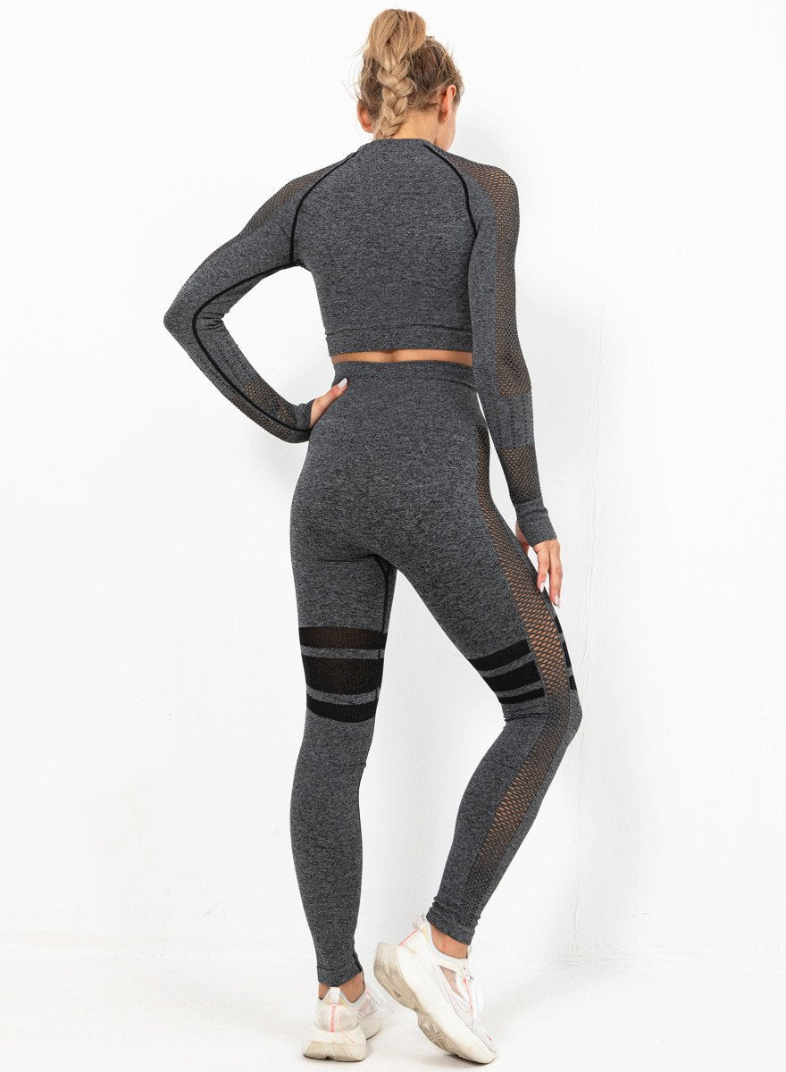 Women Long Sleeve Fitness Top and Legging-JustFittoo