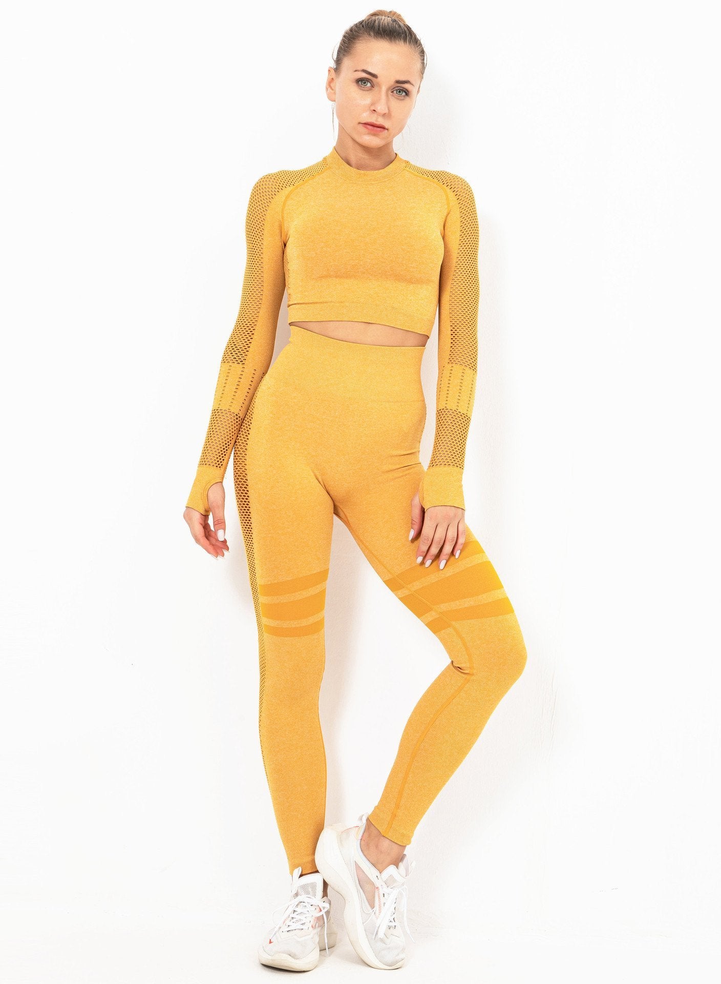 Women Long Sleeve Fitness Top and Legging-JustFittoo
