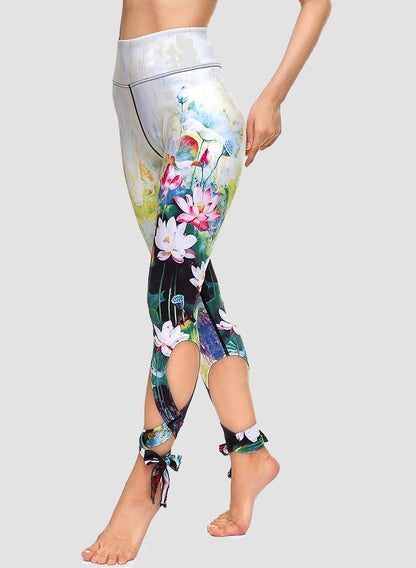 Special Nature Print Women Sport Ballet Leggings-JustFittoo