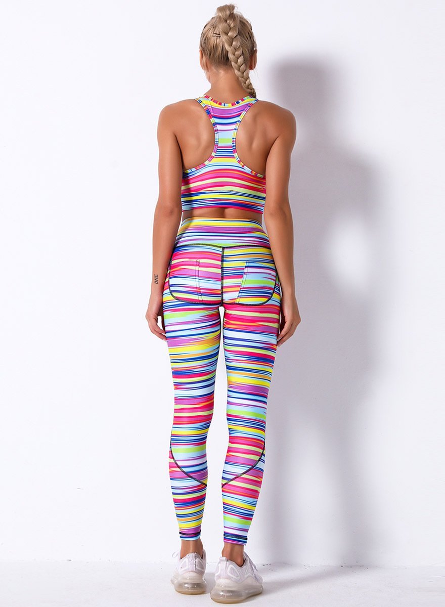 Breathable Print Women 2PCS Sport Bra and Legging-JustFittoo