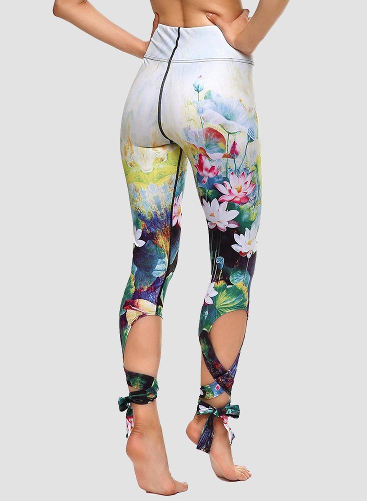 Special Nature Print Women Sport Ballet Leggings-JustFittoo