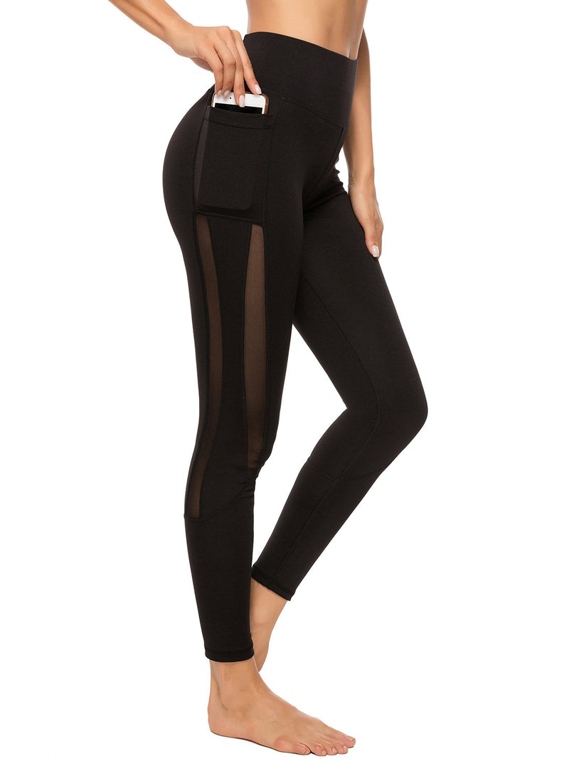 Ultra Soft Mesh Split Joint Women Yoga Pants-JustFittoo