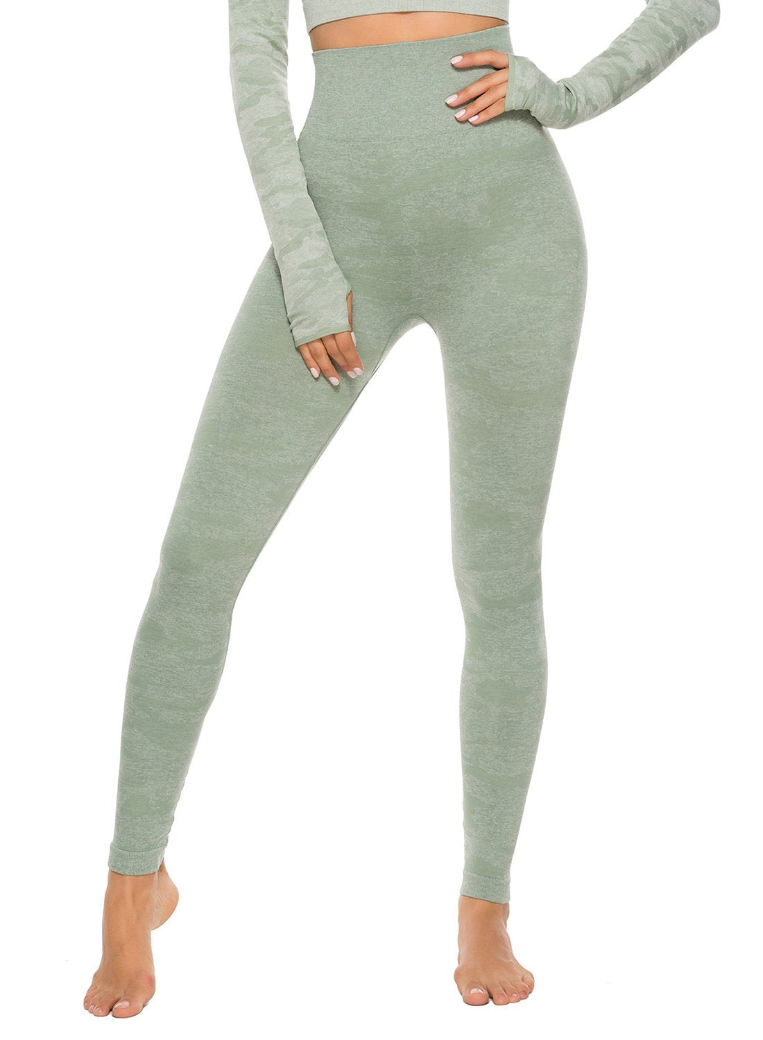 Women's Camouflage Breatheable Soft Workout Yoga Pants-JustFittoo