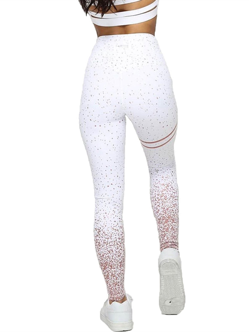 Bronzing High Waist Tummy Control Leggings-JustFittoo