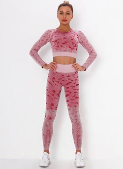 High Quality Seamless Breathable Women Sport Two Pieces Set-JustFittoo