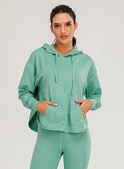 Long Sleeve Women Pocket Casual Sport Hoodie