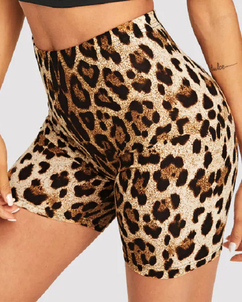 Animal Print Breathable Shorts