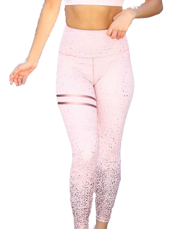 Bronzing High Waist Tummy Control Leggings-JustFittoo