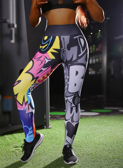 Breathable Print Women Workout Sports Leggings-JustFittoo