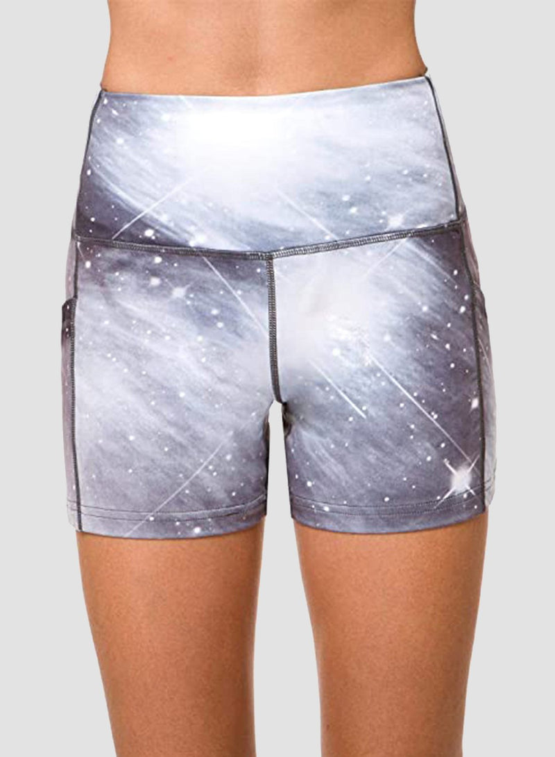 Print Breathable Pockets Shorts