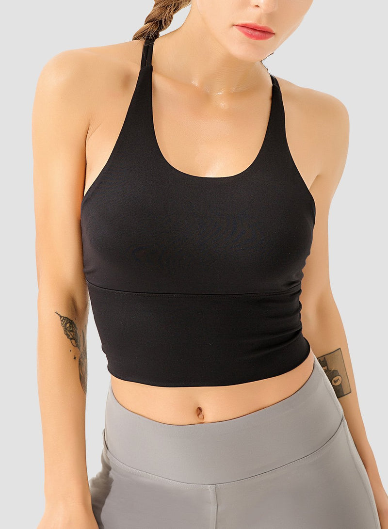 Spaghetti Strap Low-intensity Sports Bra