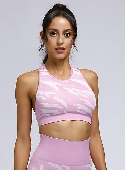 Comfy Seamless Camouflage Women Sport Bra