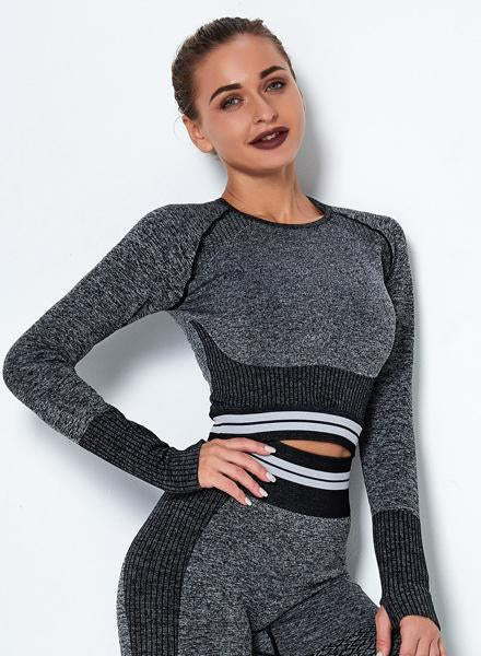 Fittoo Women Gym Vital Seamless Long Sleeve Crop Top