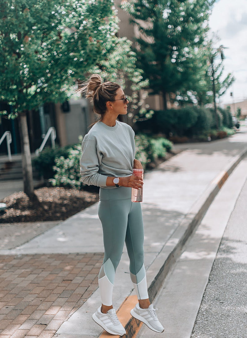 Gradient Color Long Sleeve and Legging Sports Set