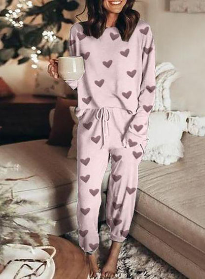 Soft Fashion Star Print Home Casual Two Sets