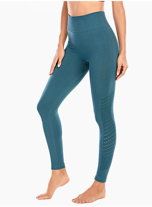 High Quality Solid Women Breathable Running Sports Leggings-JustFittoo